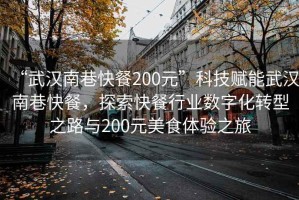 “武漢南巷快餐200元”科技賦能武漢南巷快餐，探索快餐行業數字化轉型之路與200元美食體驗之旅