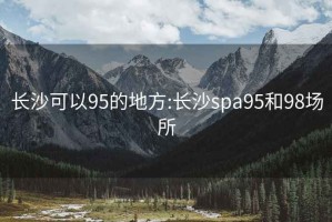 長沙可以95的地方:長沙spa95和98場所