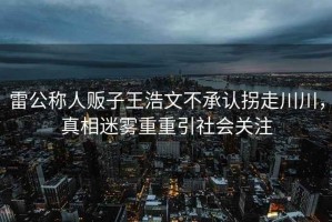 雷公稱人販子王浩文不承認拐走川川，真相迷霧重重引社會關注