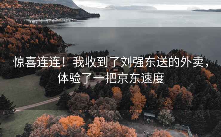 驚喜連連！我收到了劉強(qiáng)東送的外賣，體驗了一把京東速度